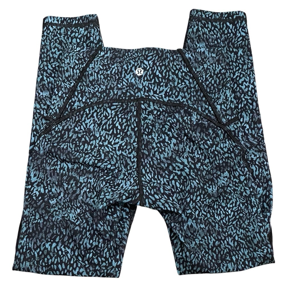 lululemon athletica Teal Speckle High-Rise Mesh Inset Leggings - Picture 6 of 9